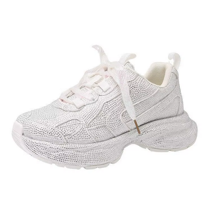 Sparkling Rhinestone Dad Sneakers