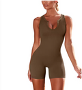 SLEEVELESS KNIT RIBBED JUMPSUIT